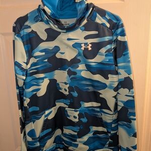 Under Armour Blue Camo Hoodie Youth XL